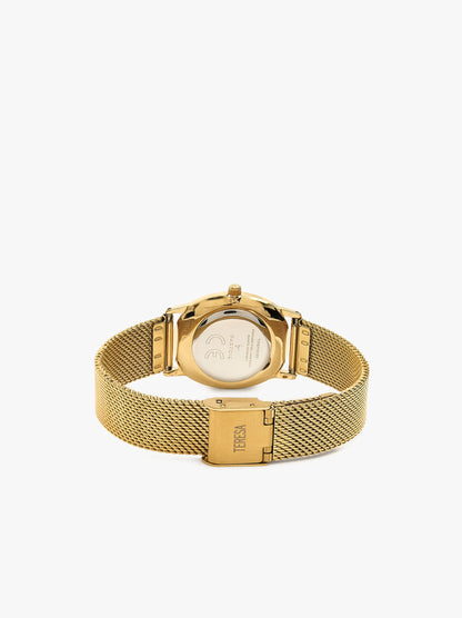 Oval Watch With Stainless Steel Metal Mesh
