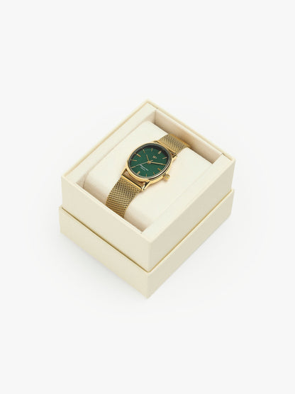 Oval Watch With Stainless Steel Metal Mesh
