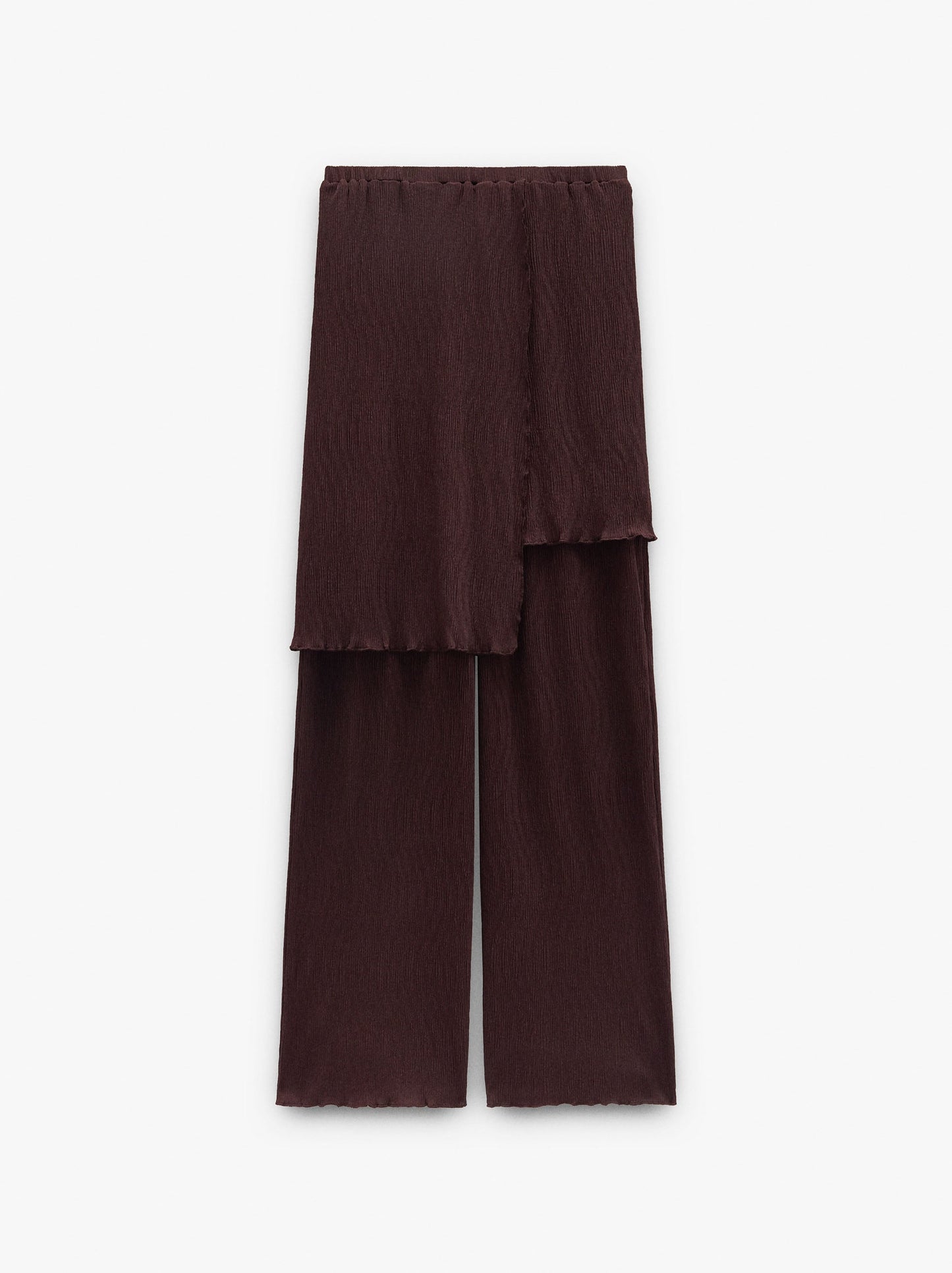 Trousers With Integrated Asymmetric Skirt