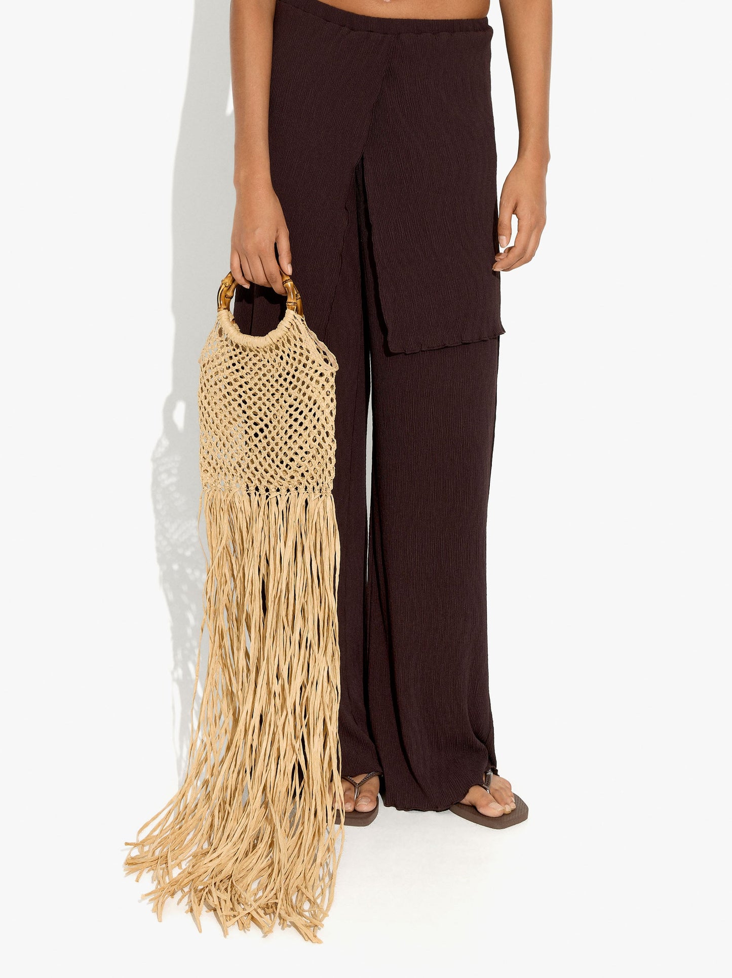 Handbag Paper Straw With Bamboo
