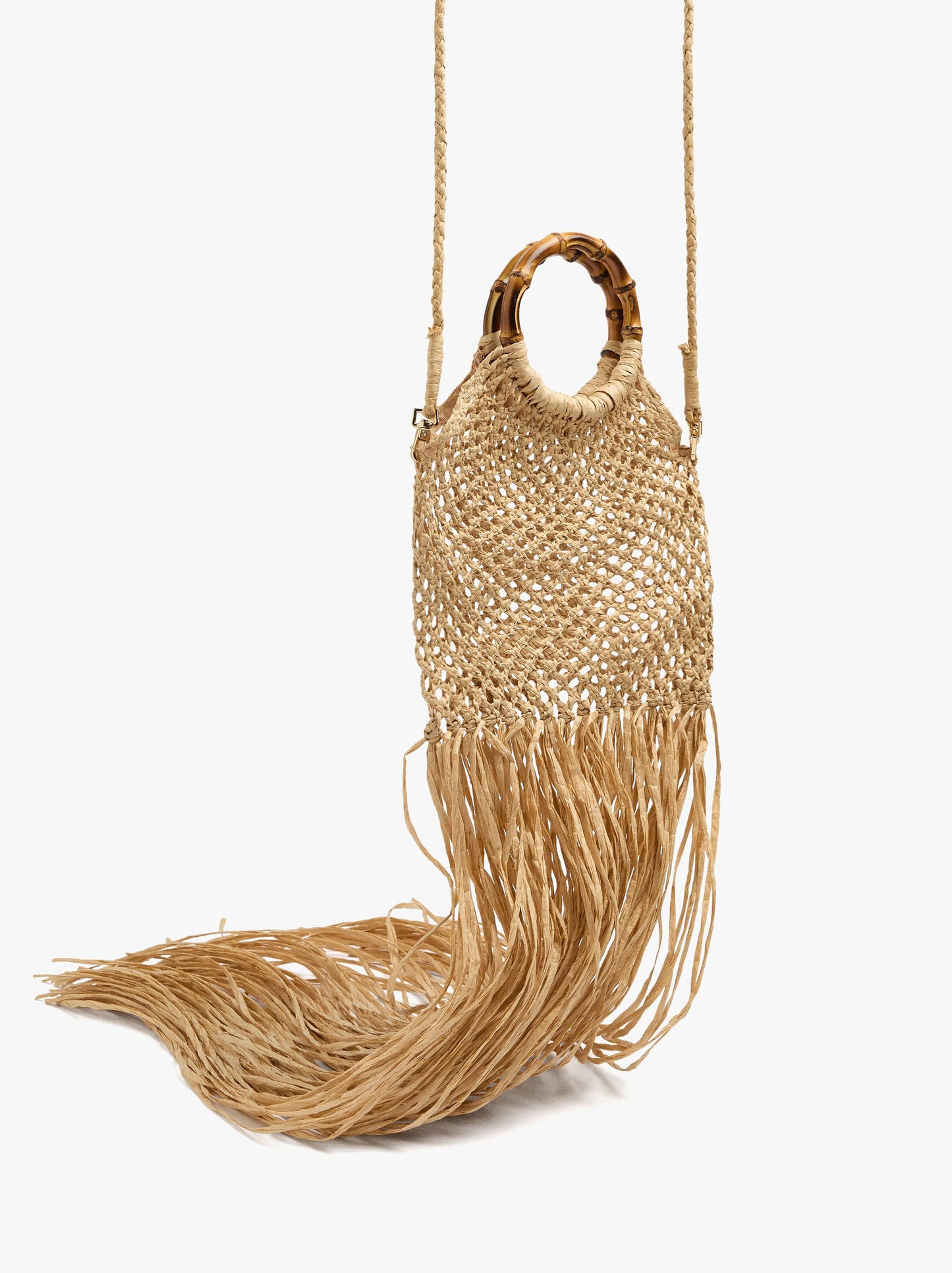 Handbag Paper Straw With Bamboo