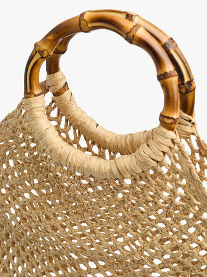 Handbag Paper Straw With Bamboo