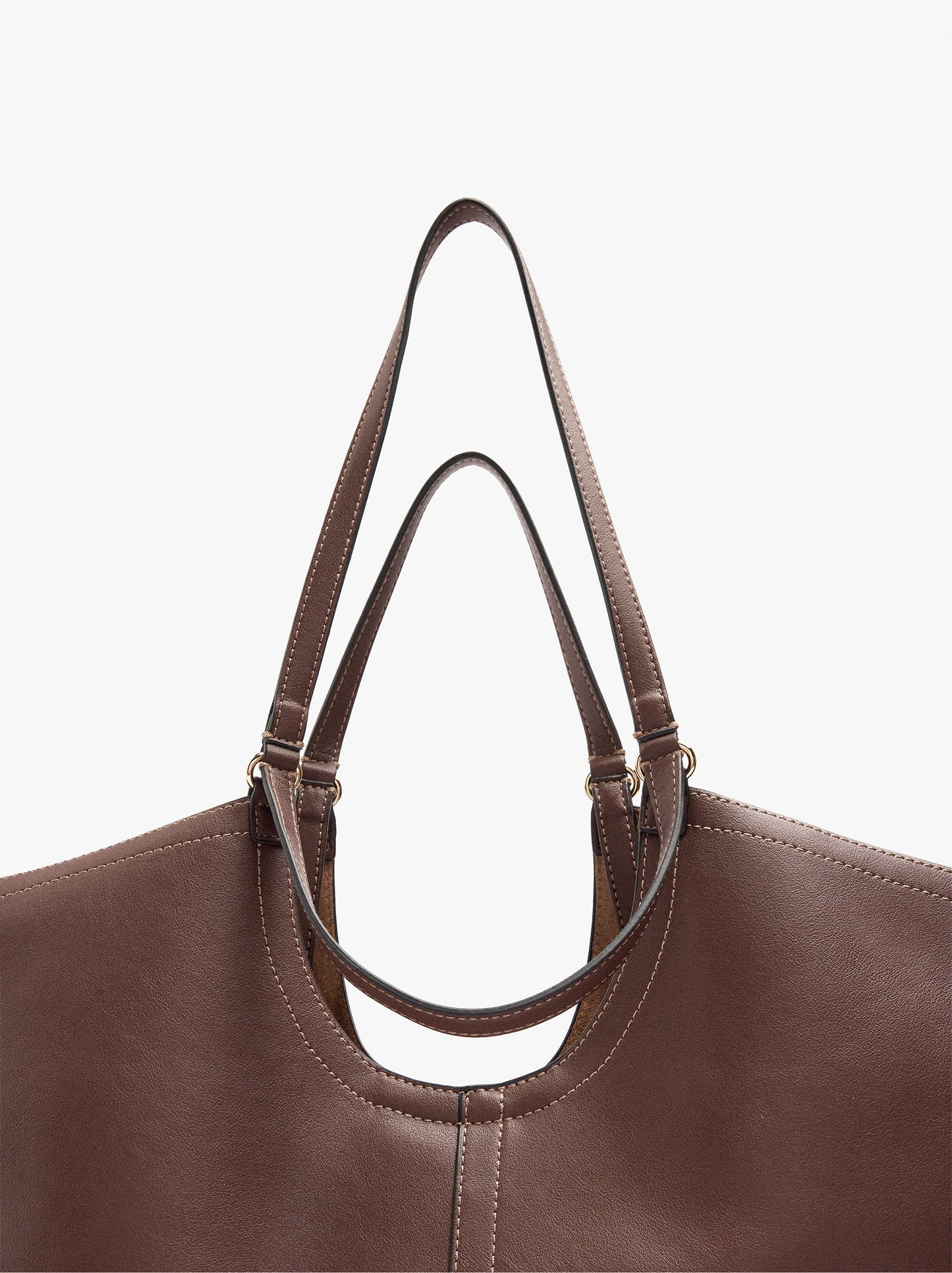 Shopper Bag With Topstitching L