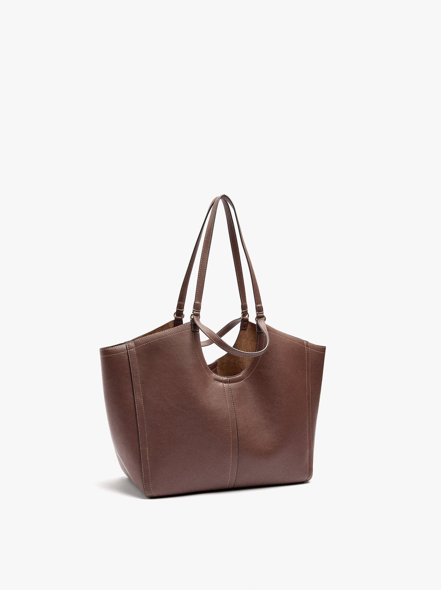 Shopper Bag With Topstitching L