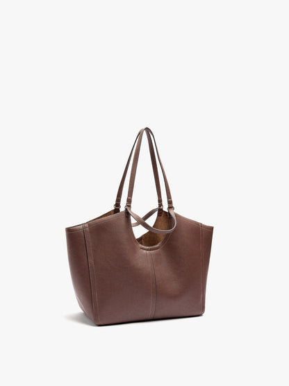 Shopper Bag With Topstitching L
