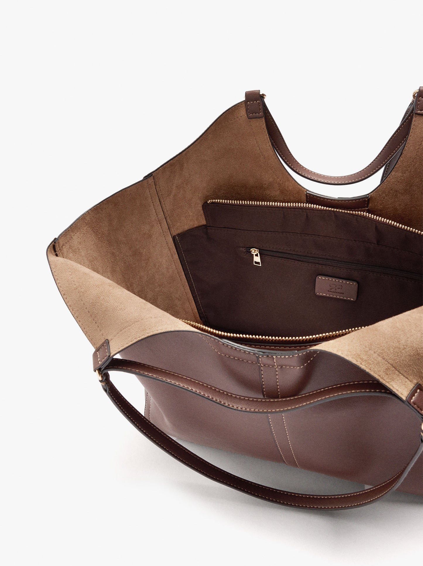 Shopper Bag With Topstitching L