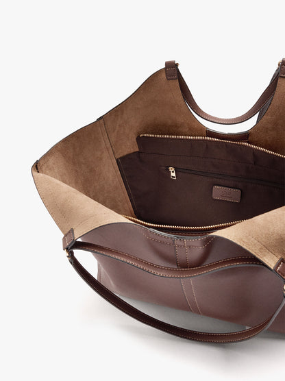 Shopper Bag With Topstitching L