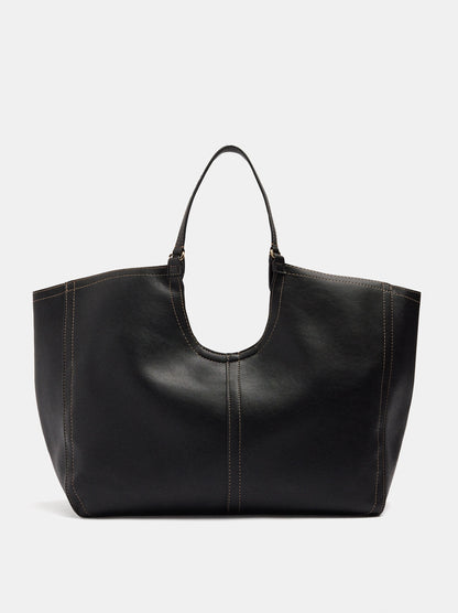 Shopper Bag With Topstitching L