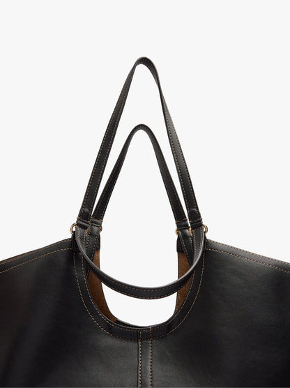 Shopper Bag With Topstitching L