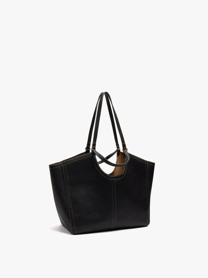 Shopper Bag With Topstitching L