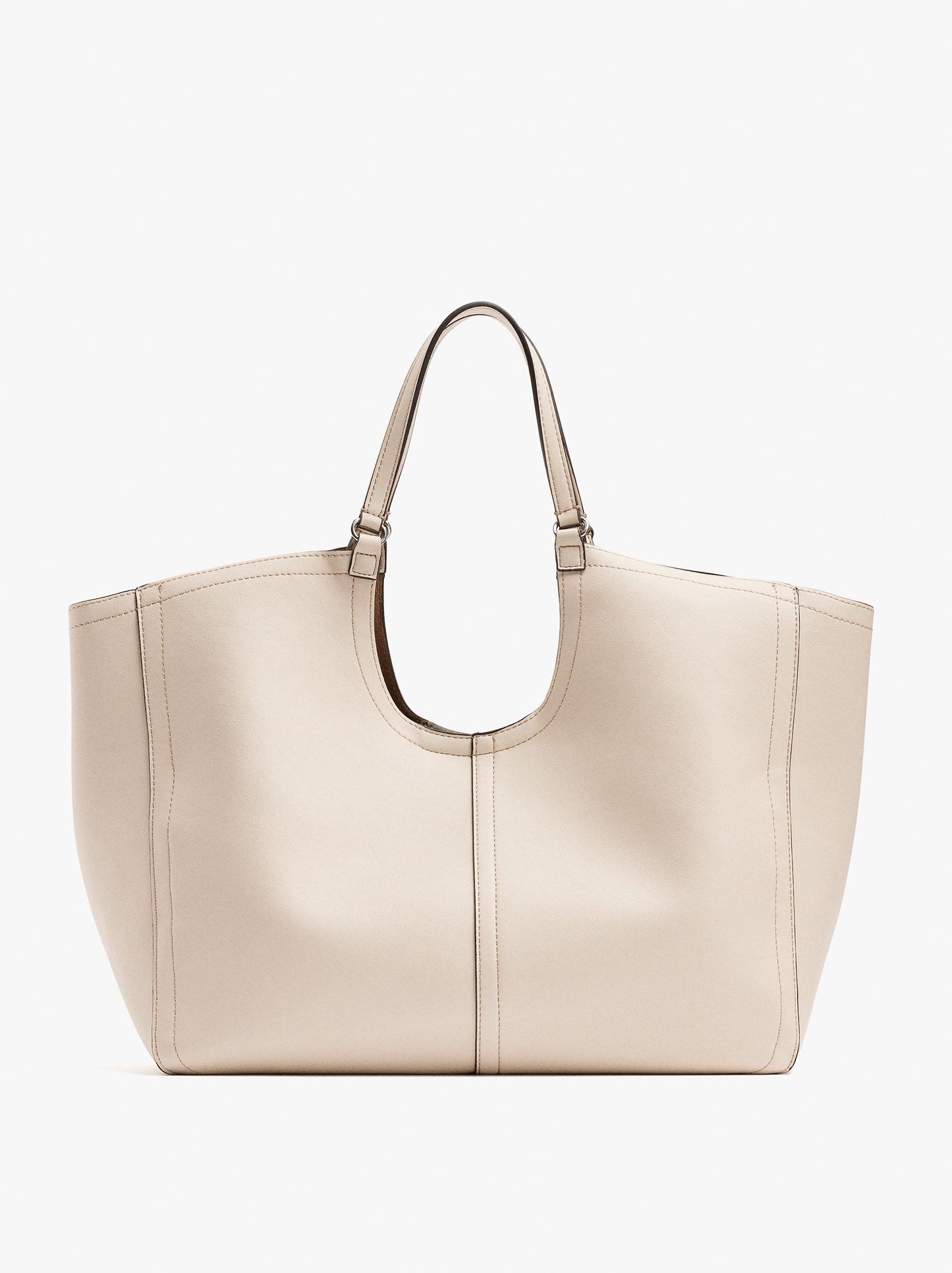 Shopper Bag With Topstitching L