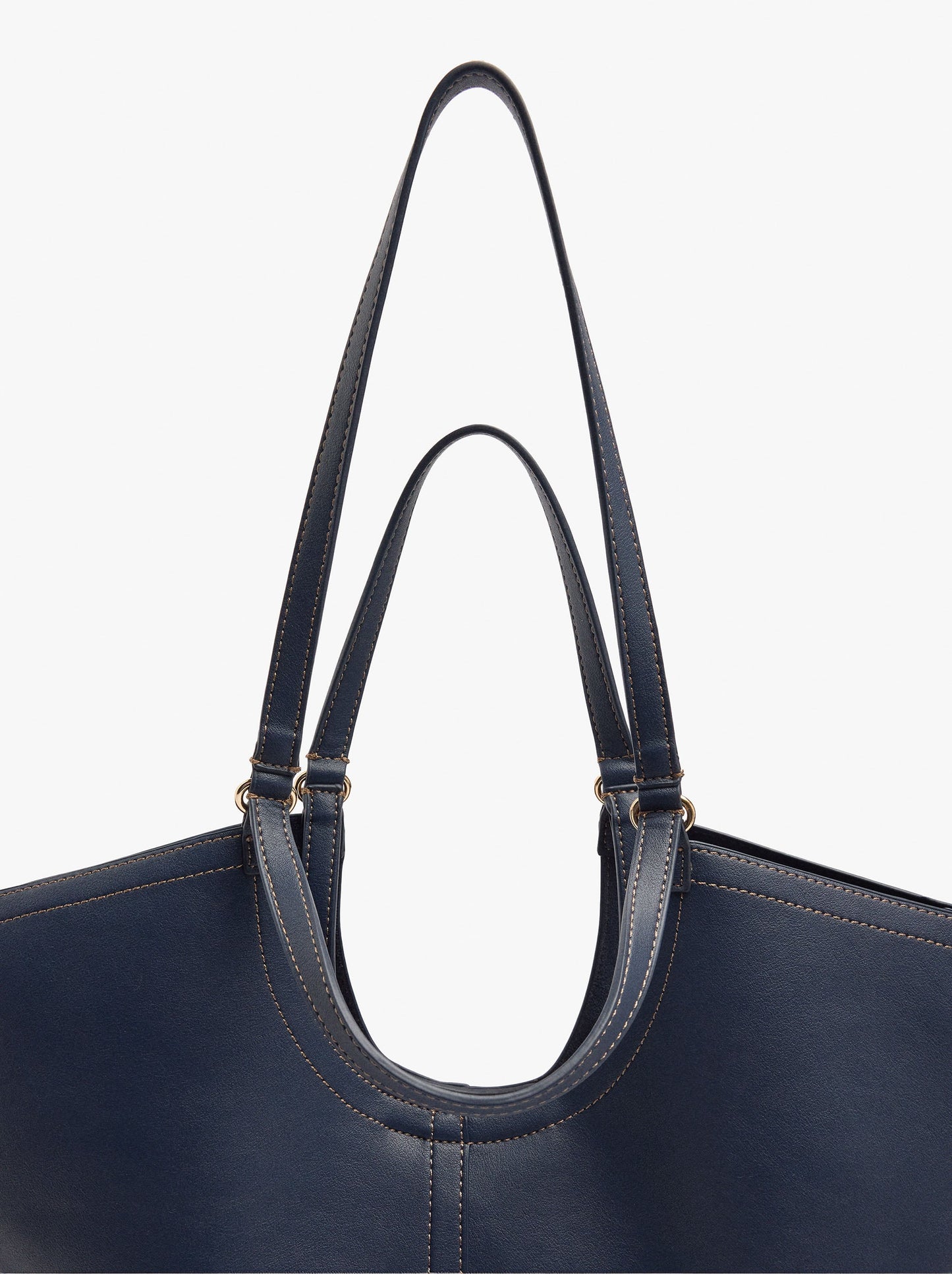 Shopper Bag With Topstitching L