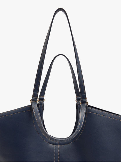 Shopper Bag With Topstitching L