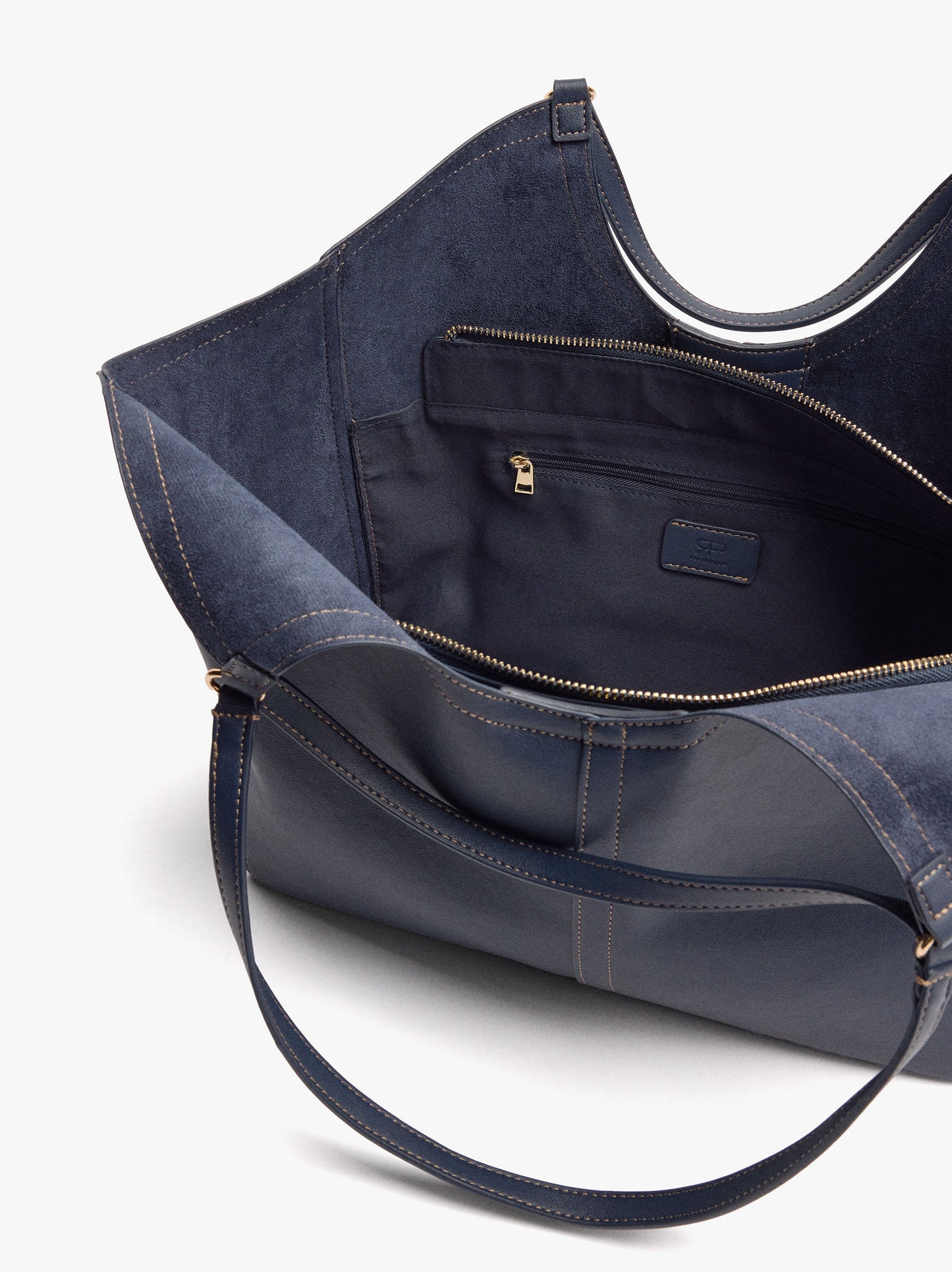 Shopper Bag With Topstitching L