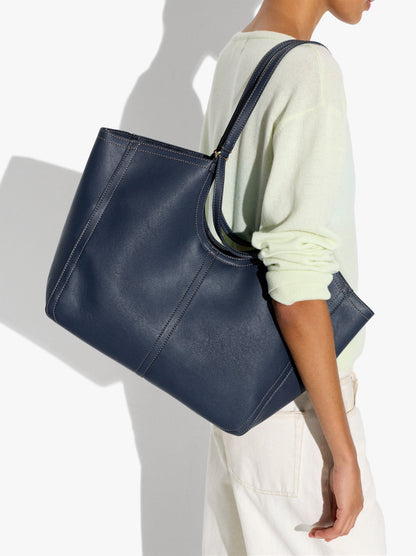 Shopper Bag With Topstitching L