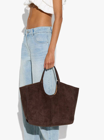 Shopper Bag With Leather-Effect Topstitching