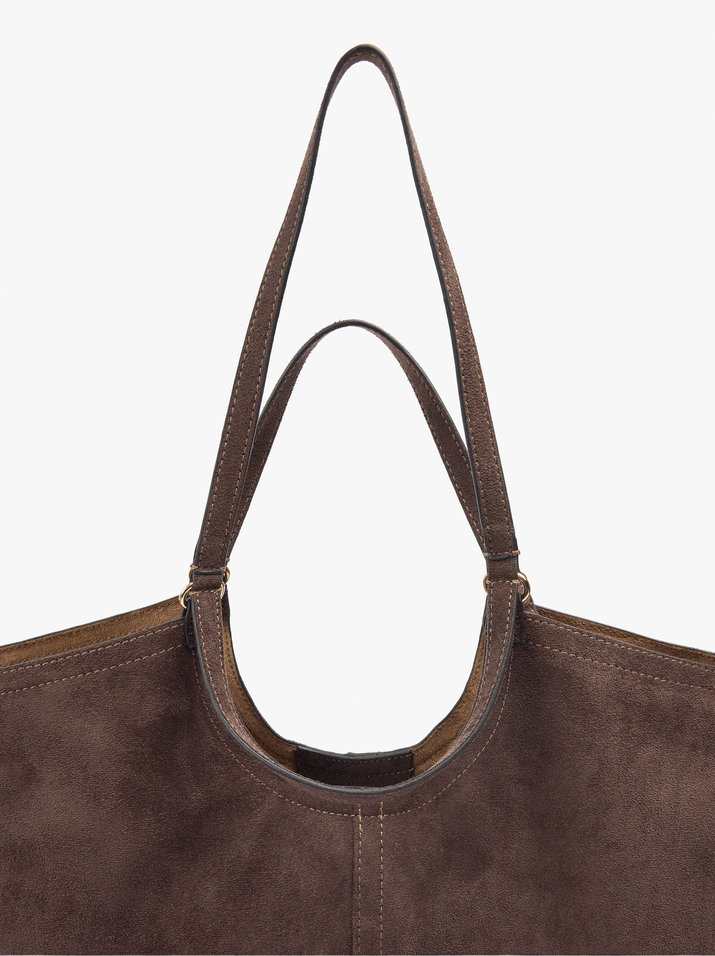 Shopper Bag With Leather-Effect Topstitching