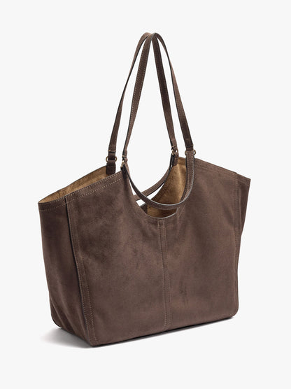 Shopper Bag With Leather-Effect Topstitching