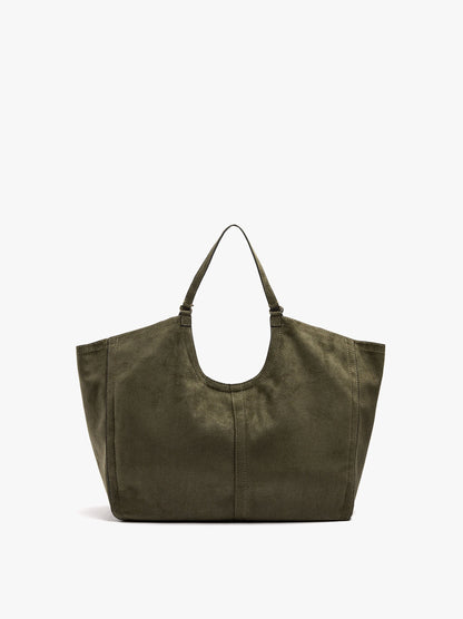 Shopper Bag With Leather-Effect Topstitching