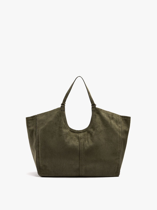 Shopper Bag With Leather-Effect Topstitching