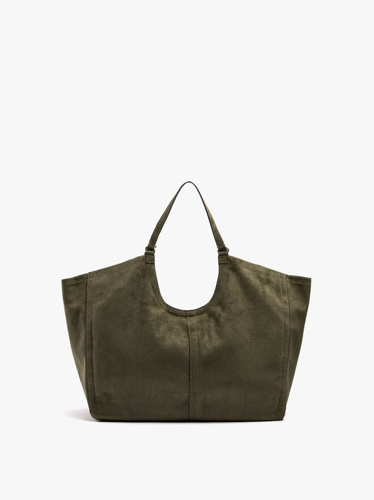 Shopper Bag With Leather-Effect Topstitching