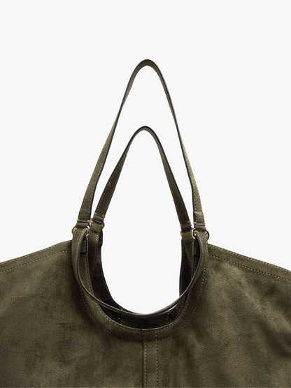 Shopper Bag With Leather-Effect Topstitching