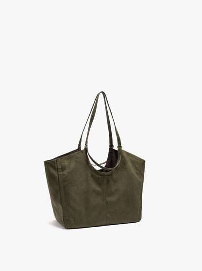 Shopper Bag With Leather-Effect Topstitching