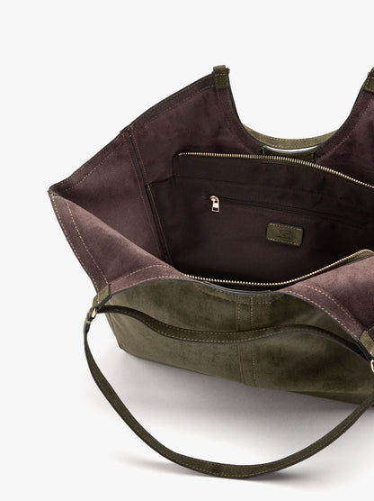 Shopper Bag With Leather-Effect Topstitching