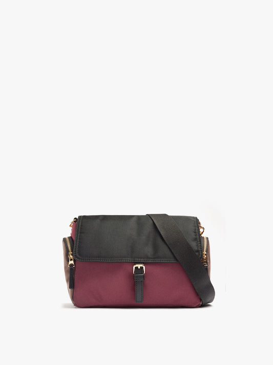 Crossbody Bag With Colour Block Nylon