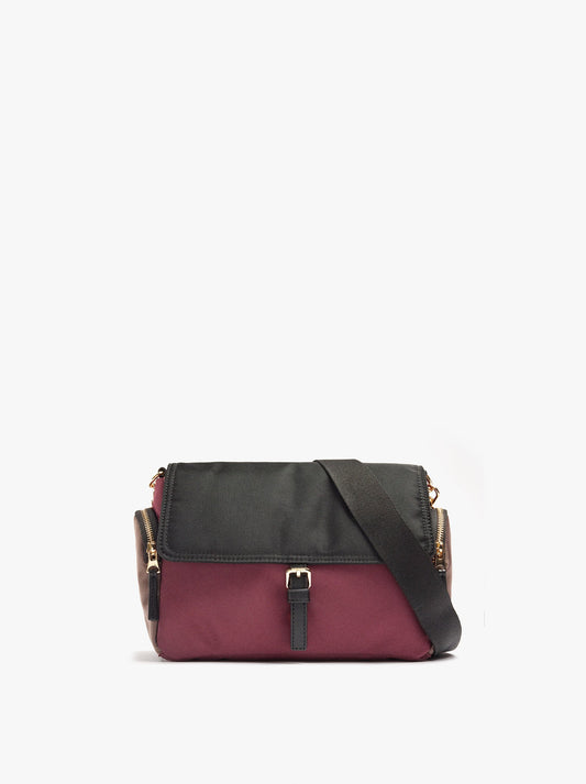 Crossbody Bag With Colour Block Nylon