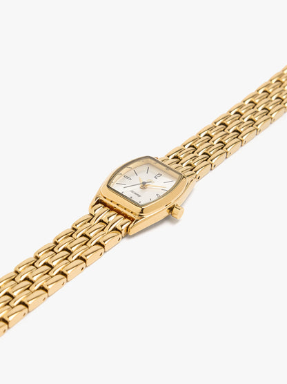 Rectangular Watch With Stainless Steel Bracelet