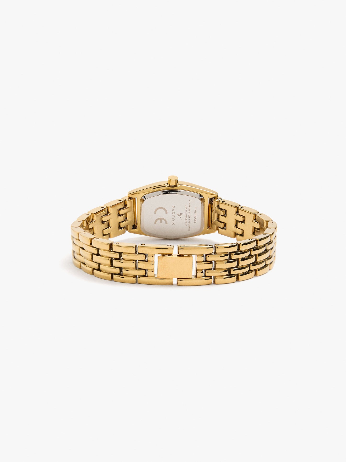 Rectangular Watch With Stainless Steel Bracelet