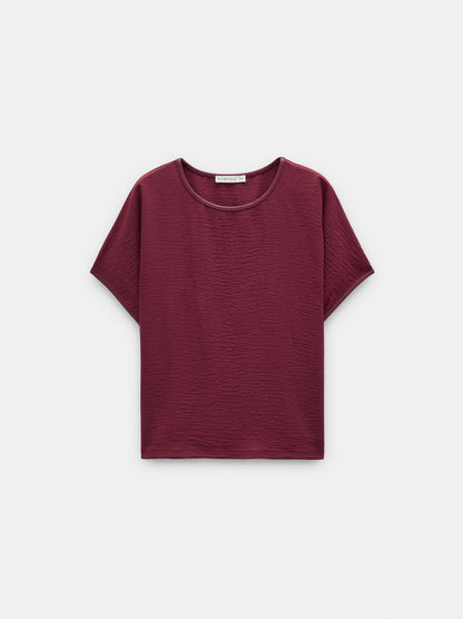 Blouse With Leather-Effect Details