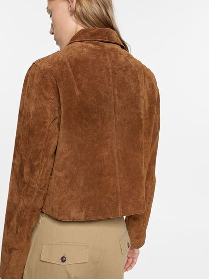 Leather Coat With Zipper Closure