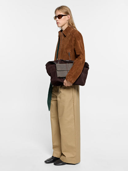 Leather Coat With Zipper Closure