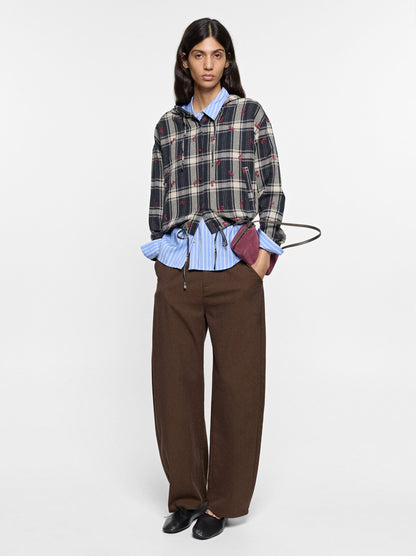 Checked Overshirt With Hood