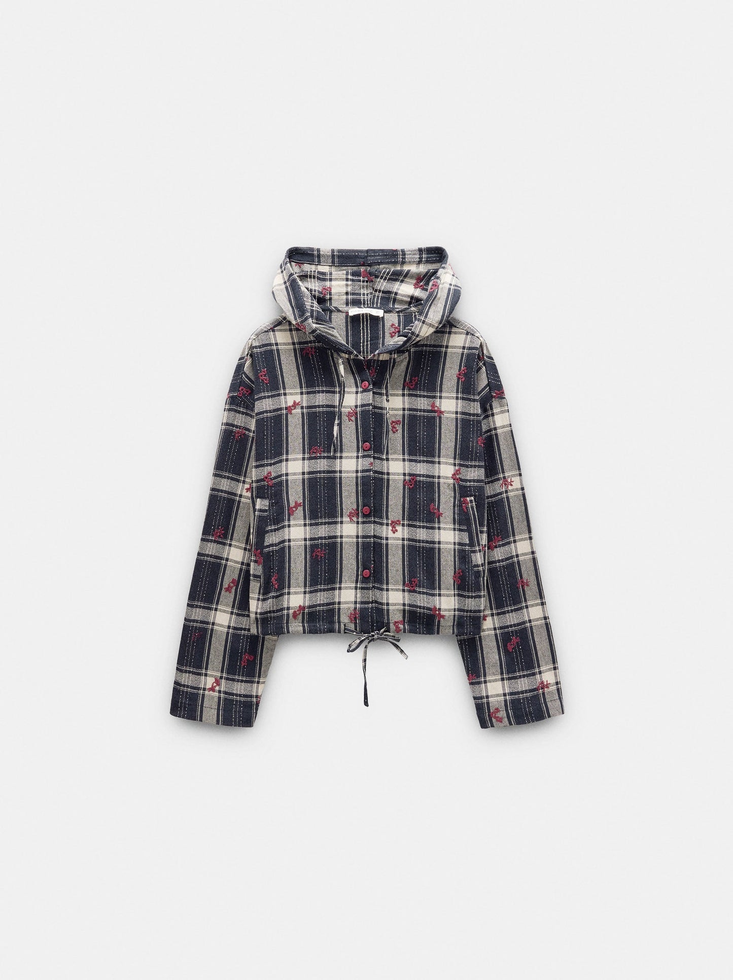 Checked Overshirt With Hood