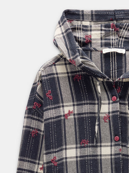 Checked Overshirt With Hood