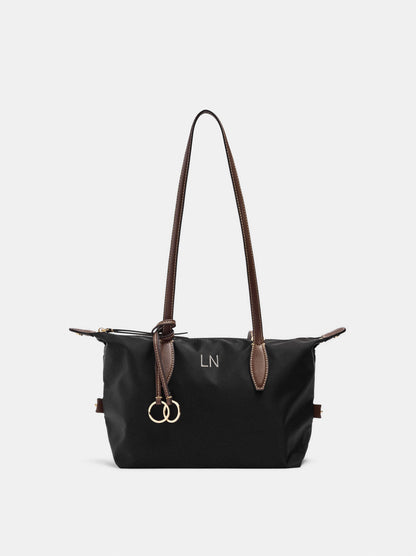 Medium Nylon Shopper Bag With Charm