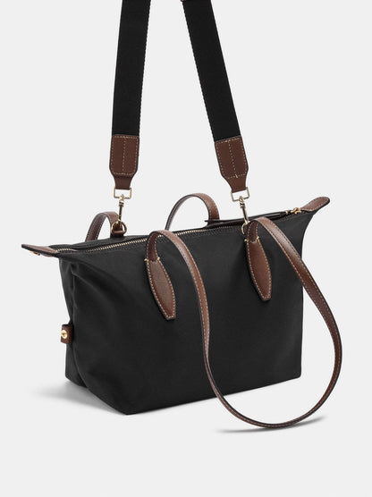 Medium Nylon Shopper Bag With Charm