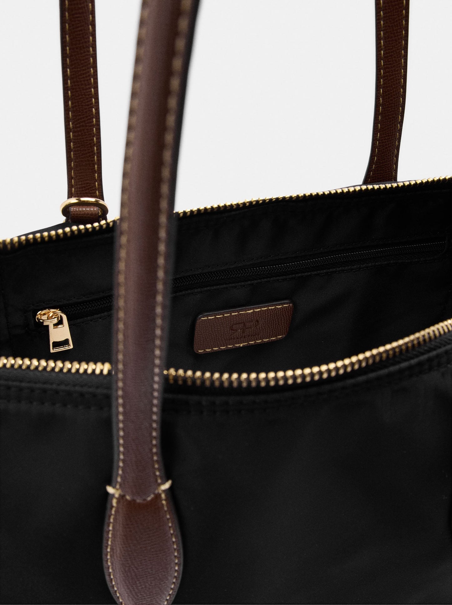 Medium Nylon Shopper Bag With Charm