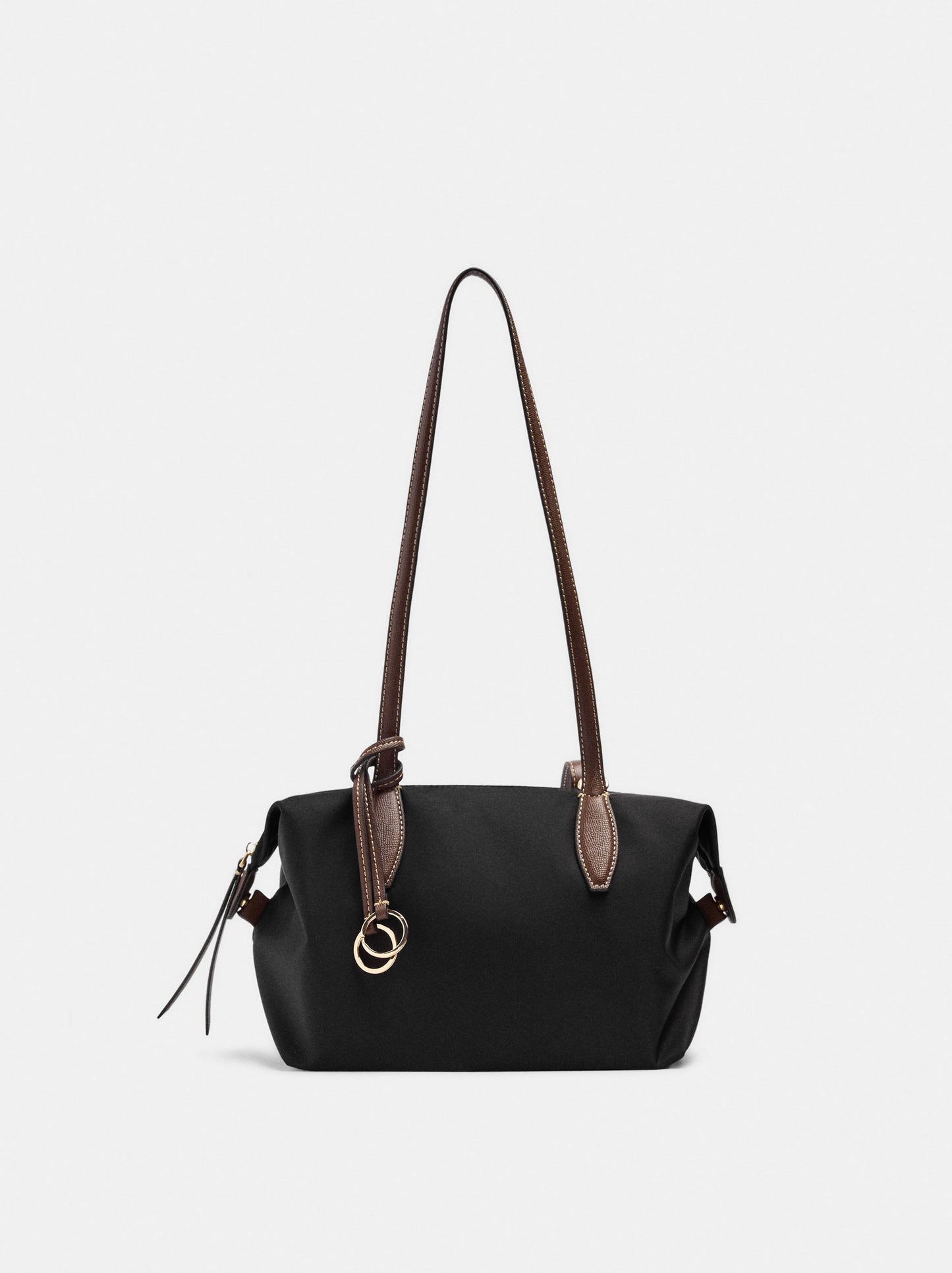Medium Nylon Shopper Bag With Charm