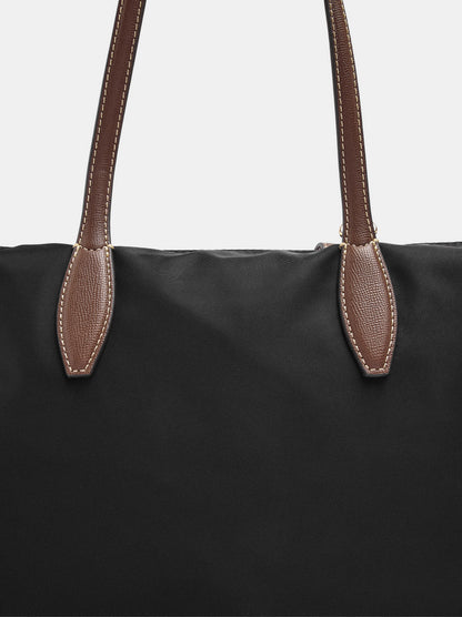 Medium Nylon Shopper Bag With Charm