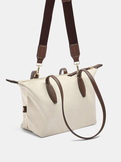 Medium Nylon Shopper Bag With Charm