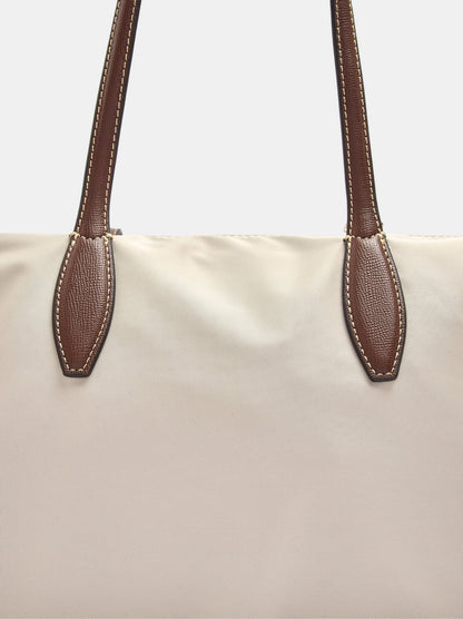 Medium Nylon Shopper Bag With Charm