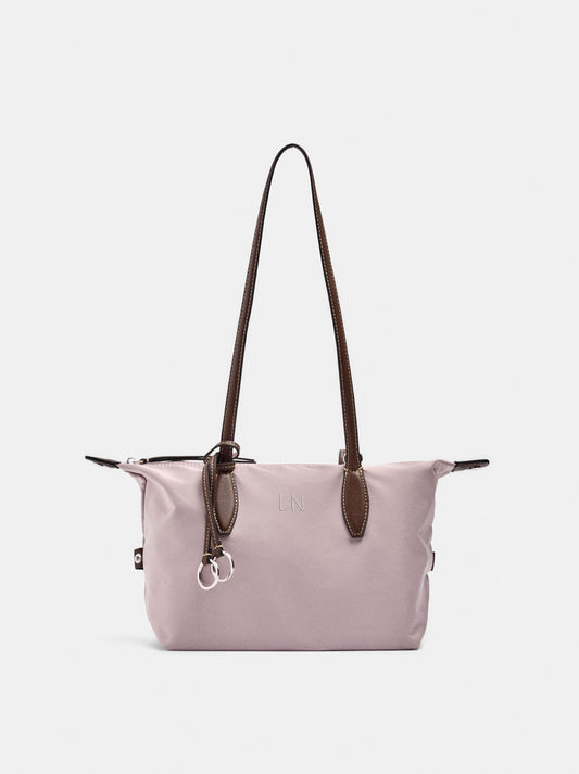 Medium Nylon Shopper Bag With Charm