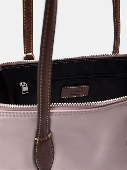 Medium Nylon Shopper Bag With Charm