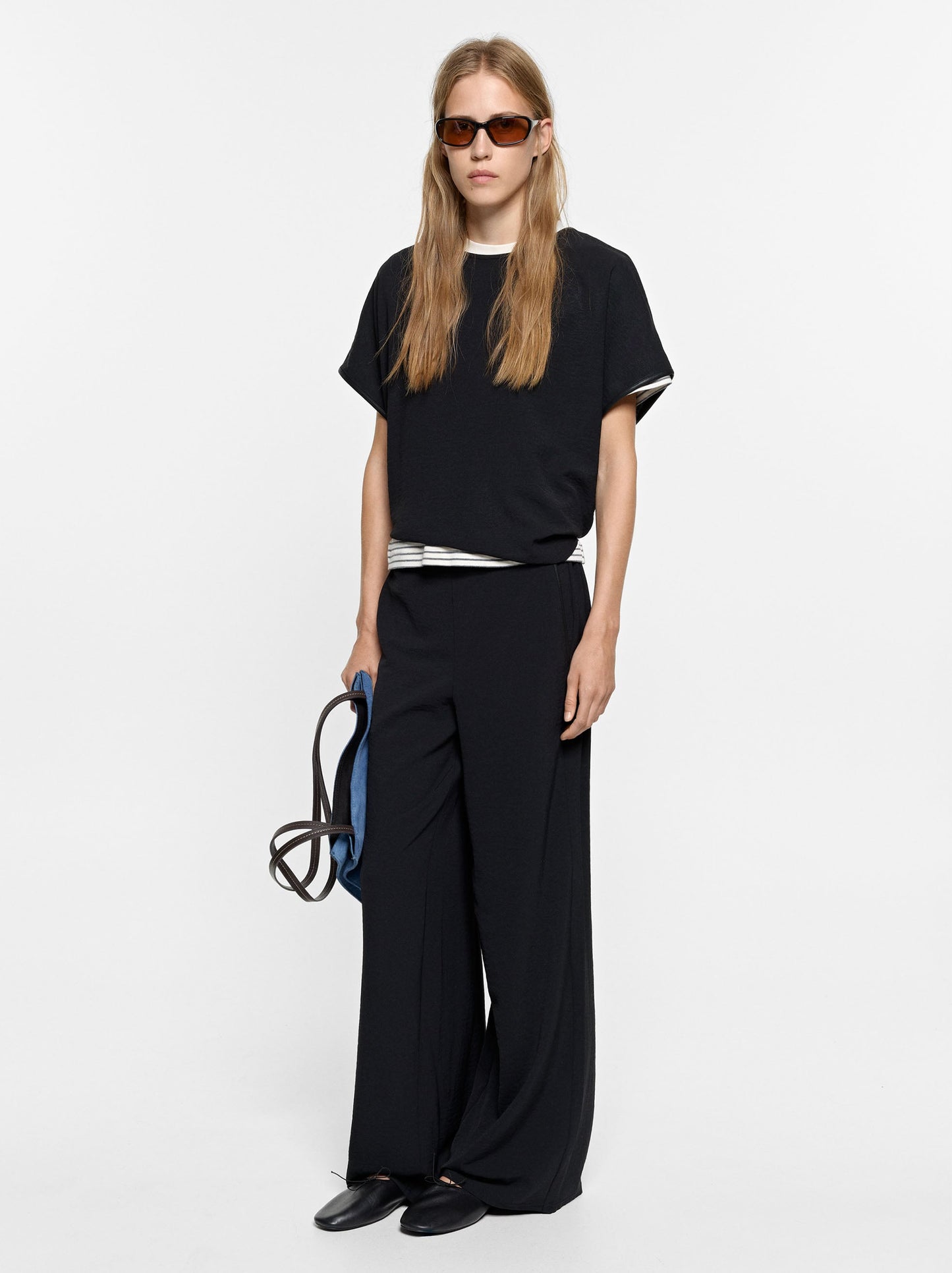 Trousers With Leather-Effect Details