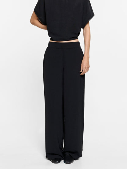 Trousers With Leather-Effect Details