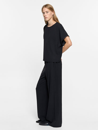 Trousers With Leather-Effect Details